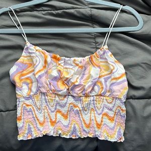LA Hearts Smoked Bodice Cami Top: Size Small
